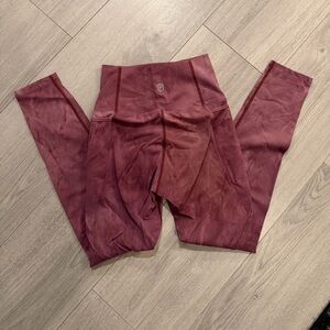 Born Primitive Maroon High-Waisted Leggings with Pockets